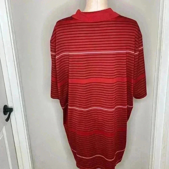Adidas Men's Clima Cool Red With Black Stripes Polo Size 2xl - Picture 3 of 5